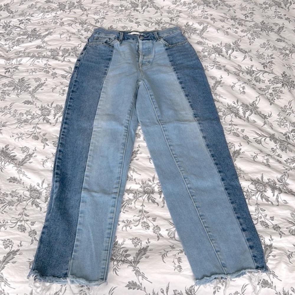 PacSun Two Panel High Waisted Straight Leg Jeans - Picture 4 of 9